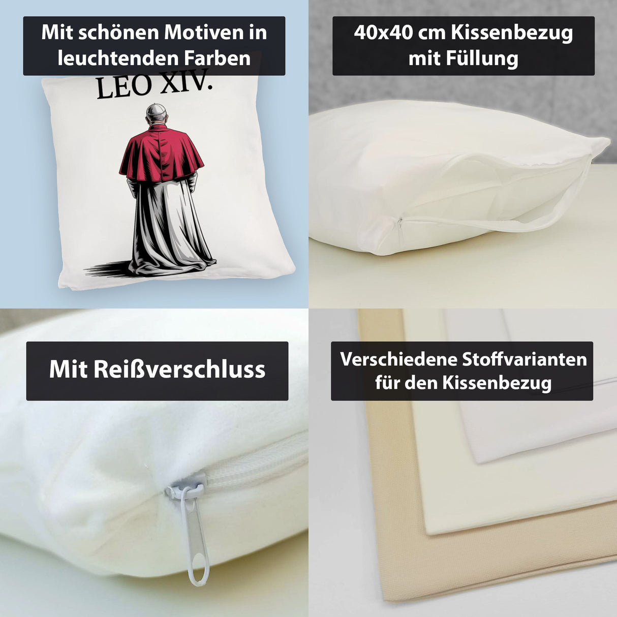 Papst Leo XIV. Kissen