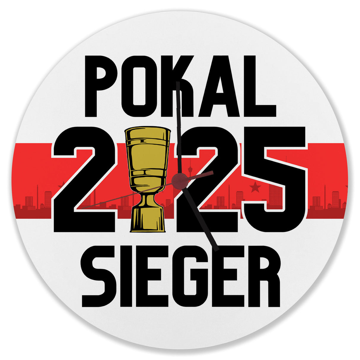 Stuttgart Pokalsieger 2025 Wanduhr