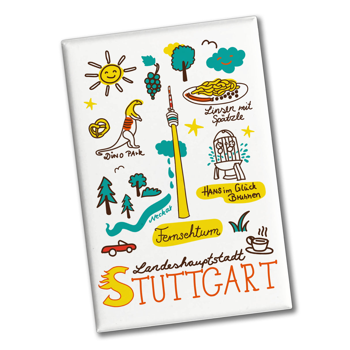 Stuttgart Wimmel Souvenir Souvenir Magnet - Fernsehturm