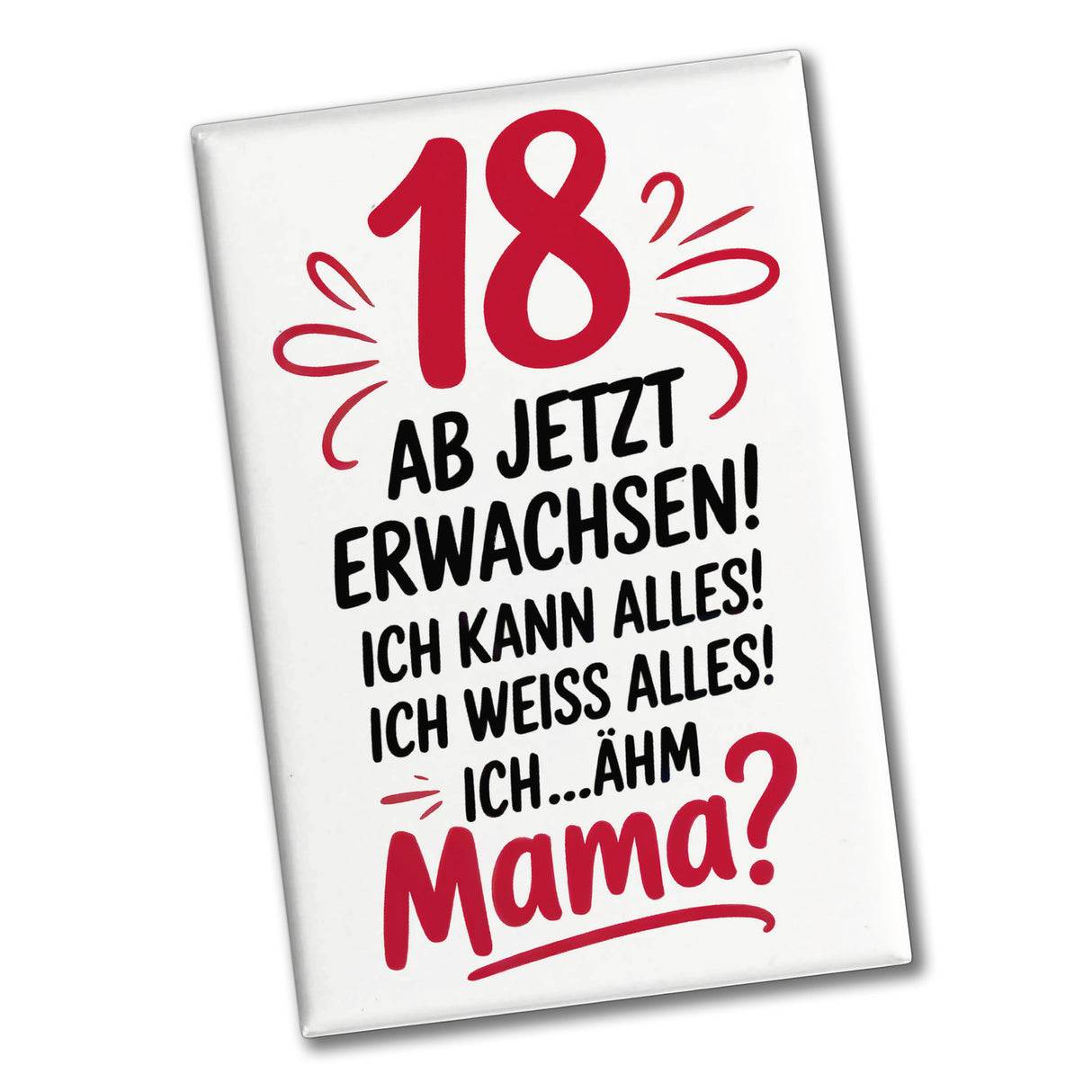 18 ab jetzt Erwachsen - Mama? Souvenir Magnet