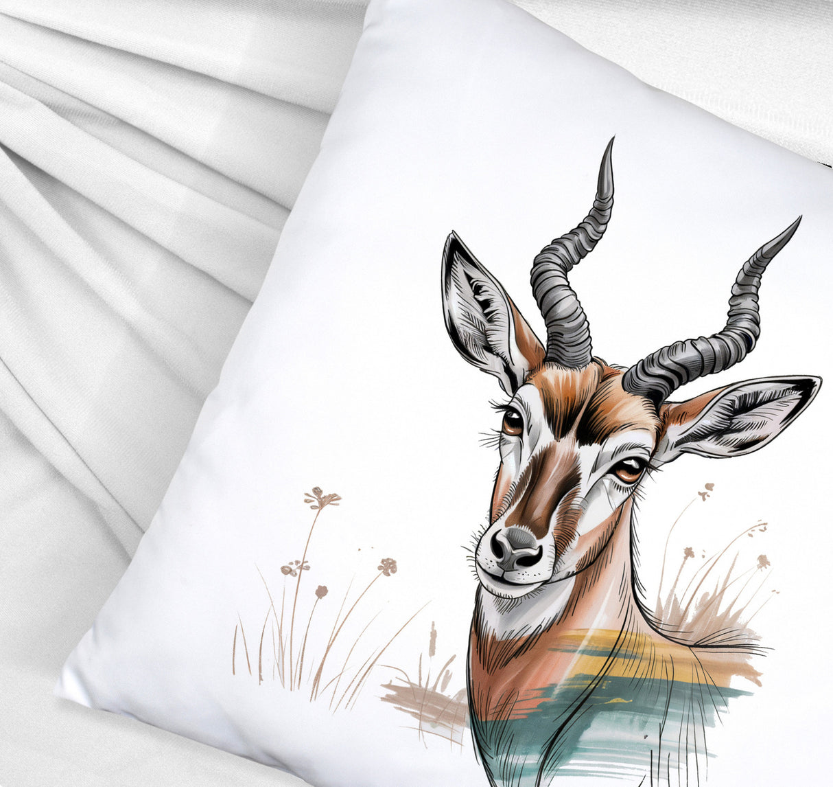 Anmutige Antilope Kissen für Wildnis-Fans