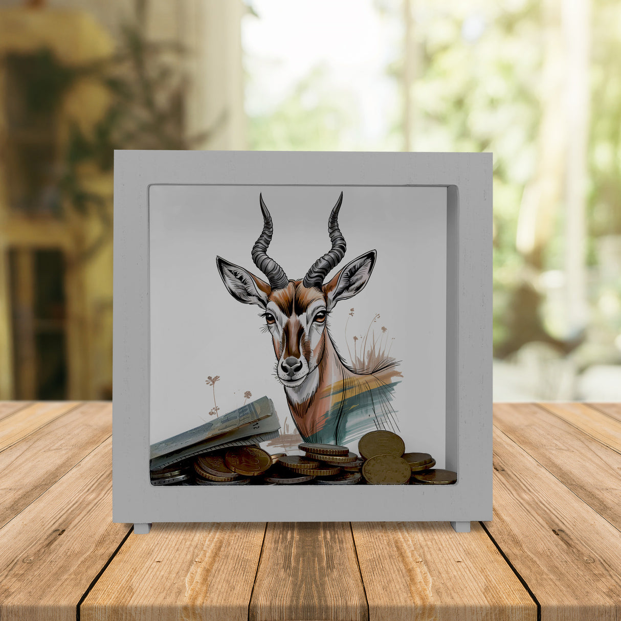 Anmutige Antilope Spardose für Wildnis-Fans