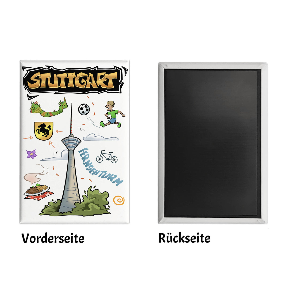 Stuttgart Pop Art Comic Souvenir Souvenir Magnet - Fernsehturm