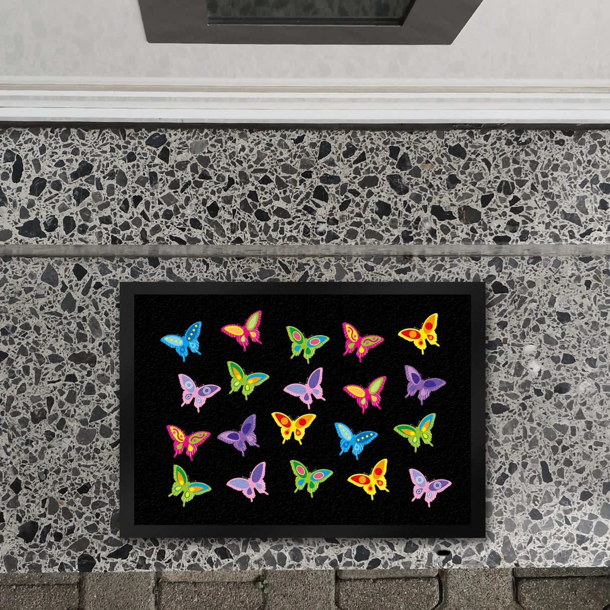 Schmetterling Fußmatte in 35x50 cm