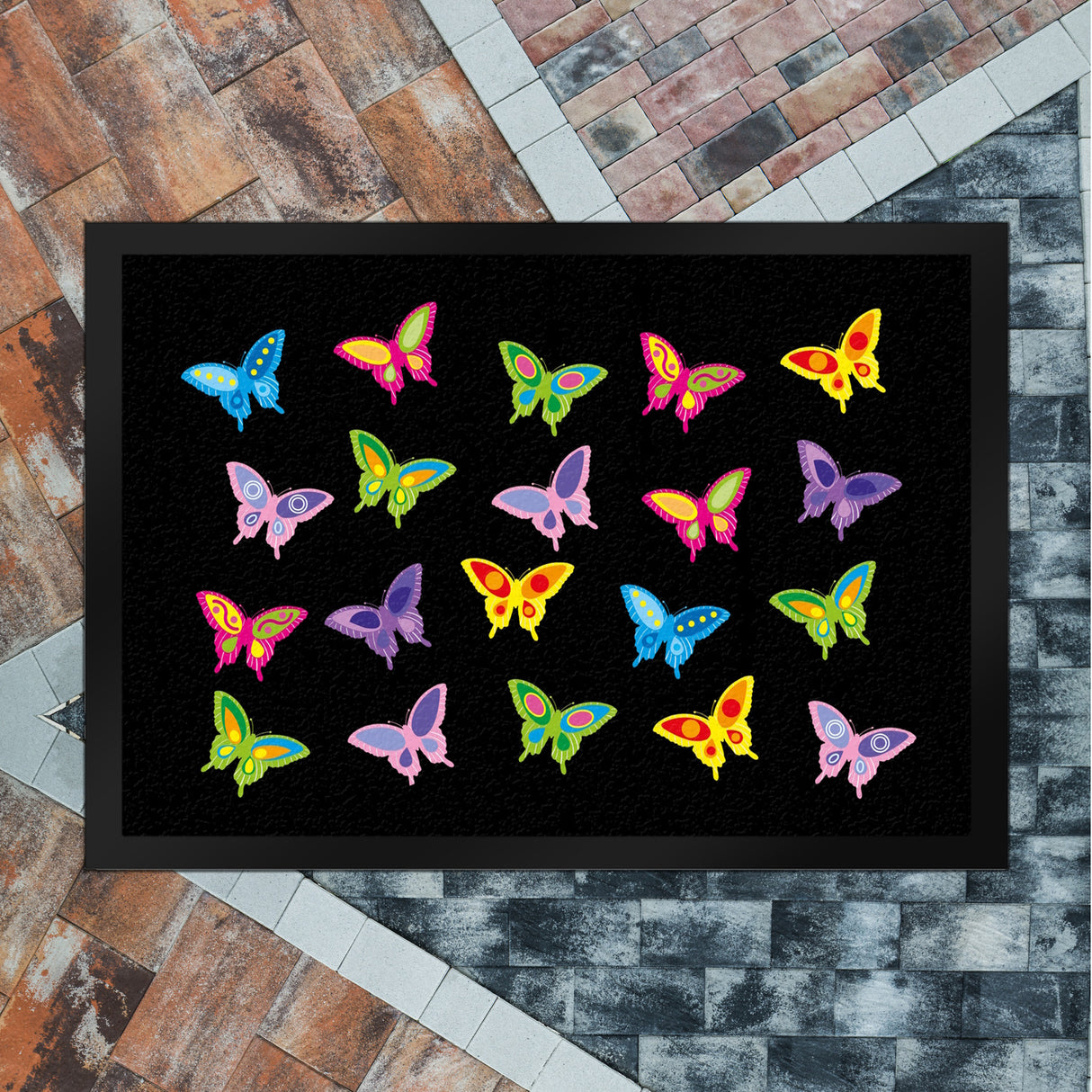 Schmetterling Fußmatte in 35x50 cm