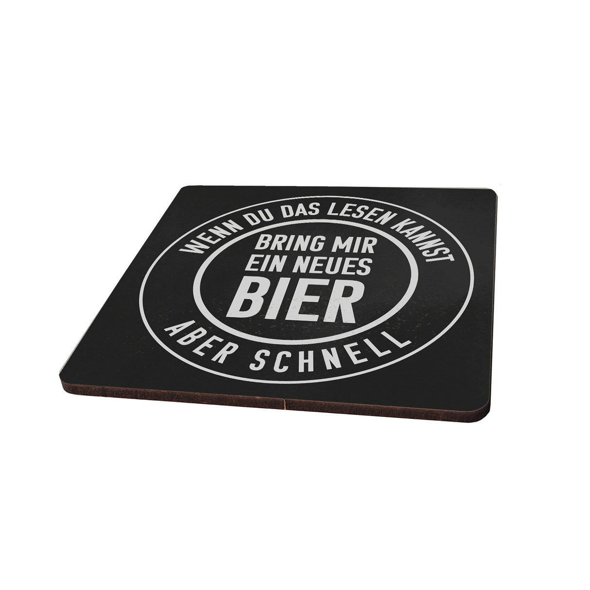 Bier Spruch 6er Set Untersetzer aus Holz für Bierliebhaber