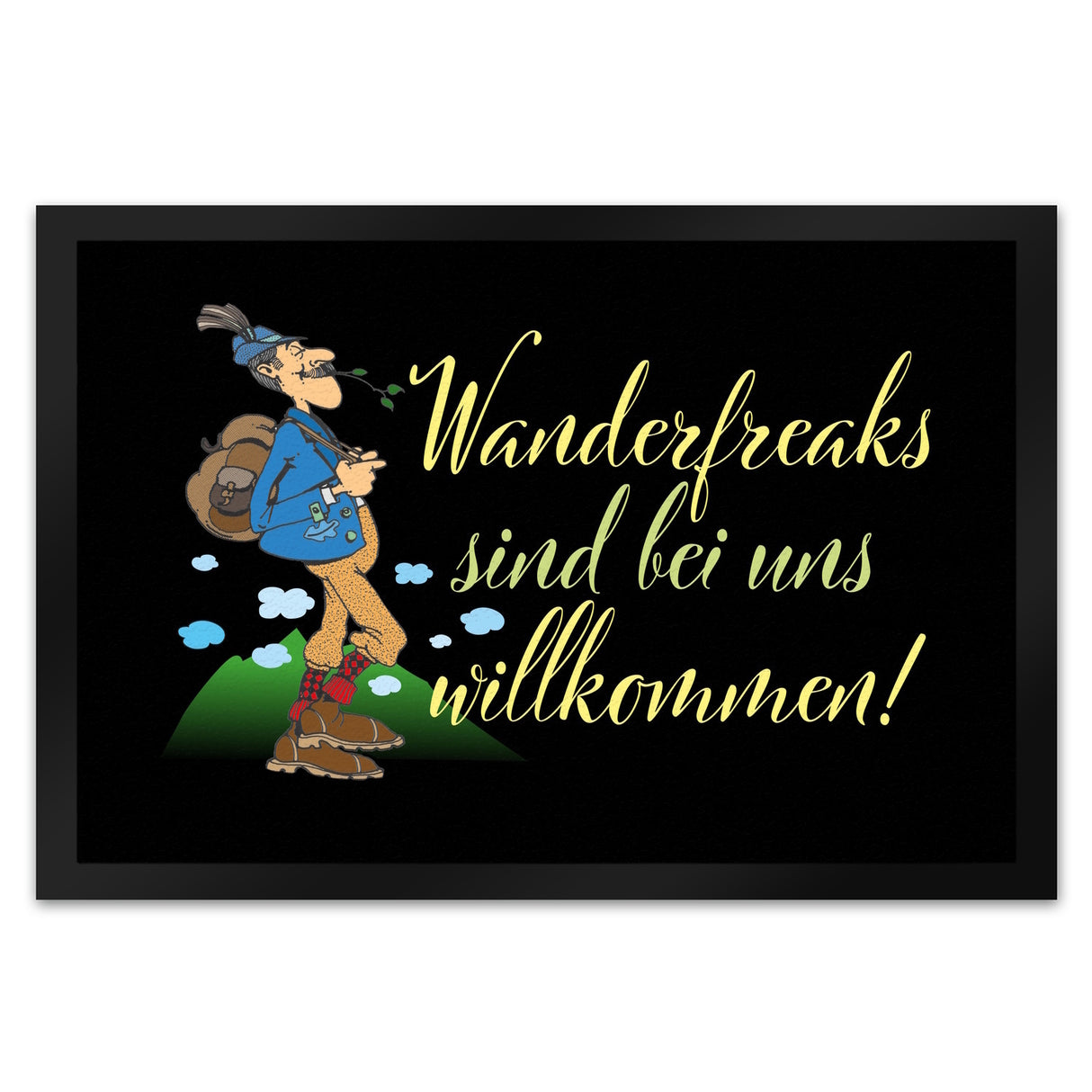 Wanderfreaks sind bei uns willkommen Fußmatte in 35x50 cm