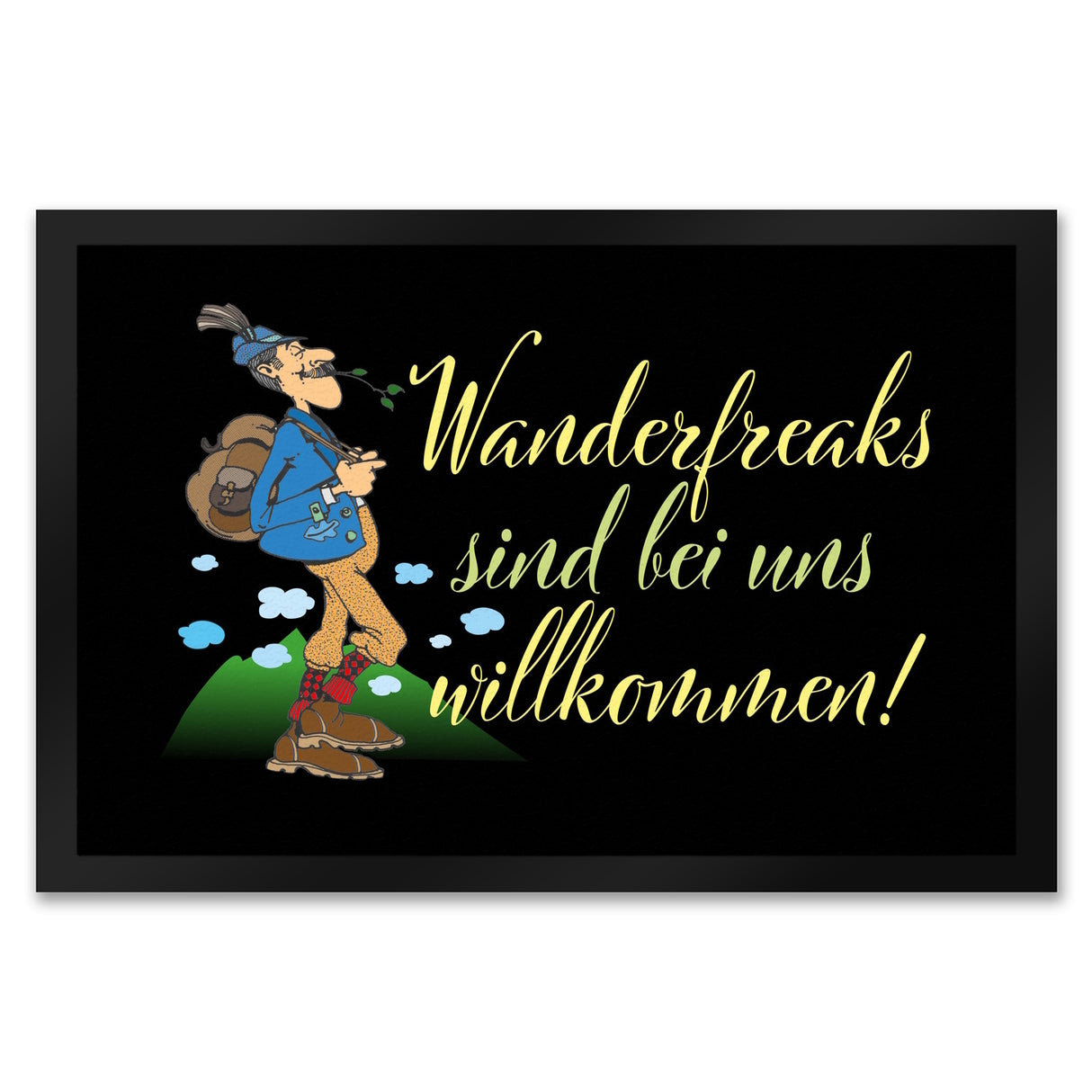 Wanderfreaks sind bei uns willkommen Fußmatte in 35x50 cm