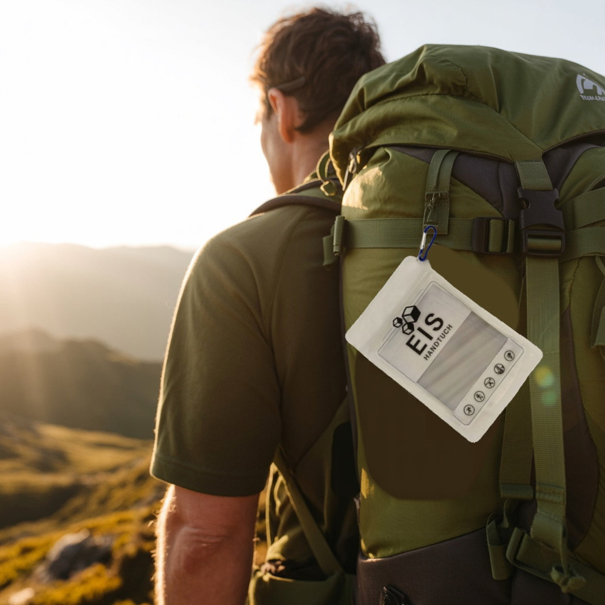 Schwäne auf Herbstsee Eishandtuch mit Naturmotiv