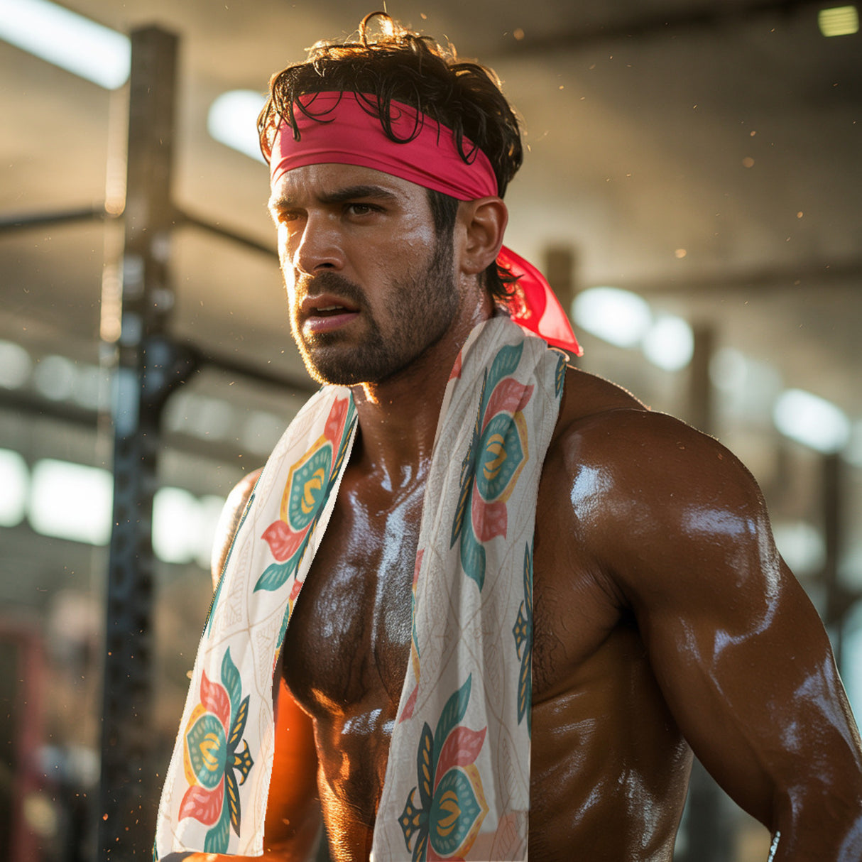 Lotusblume Eishandtuch im Kachelmuster