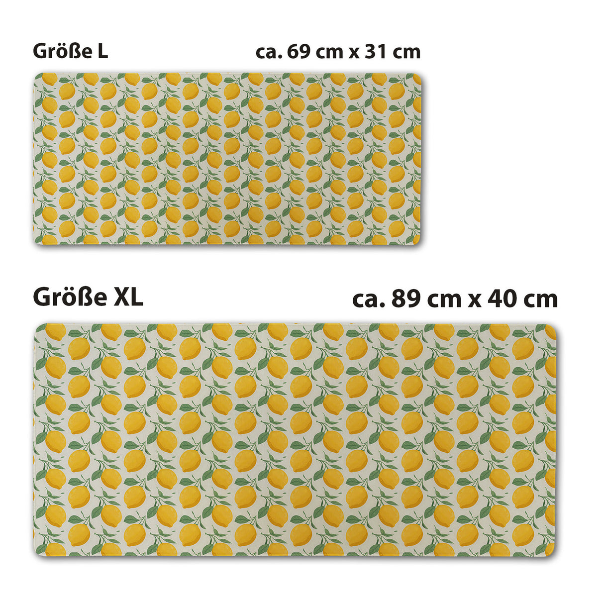 Zitronen Schreibtischunterlage 69x31cm XXL Mauspad