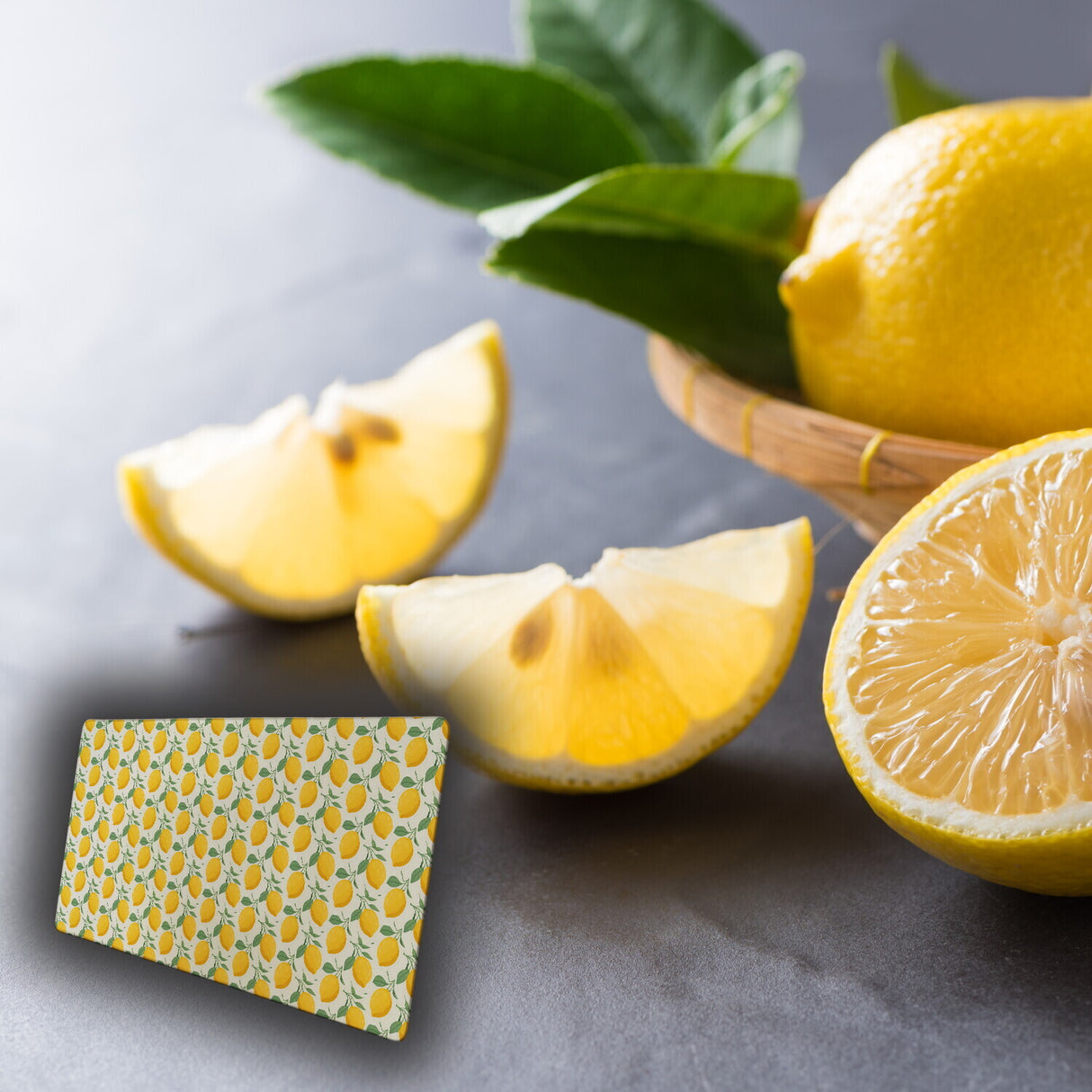 Zitronen Schreibtischunterlage 69x31cm XXL Mauspad