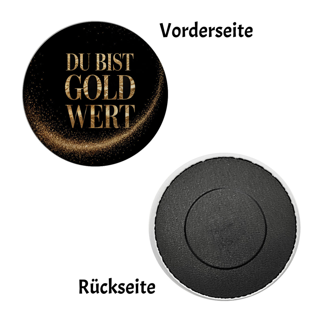 Du bist Gold wert Magnet Goldener Text
