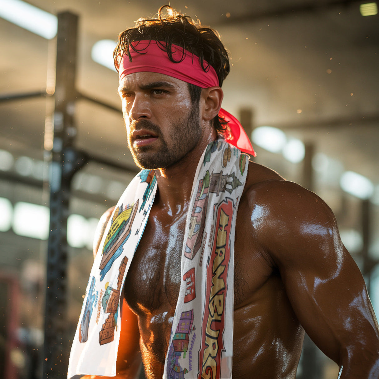 Hamburg Pop Art Comic Eishandtuch