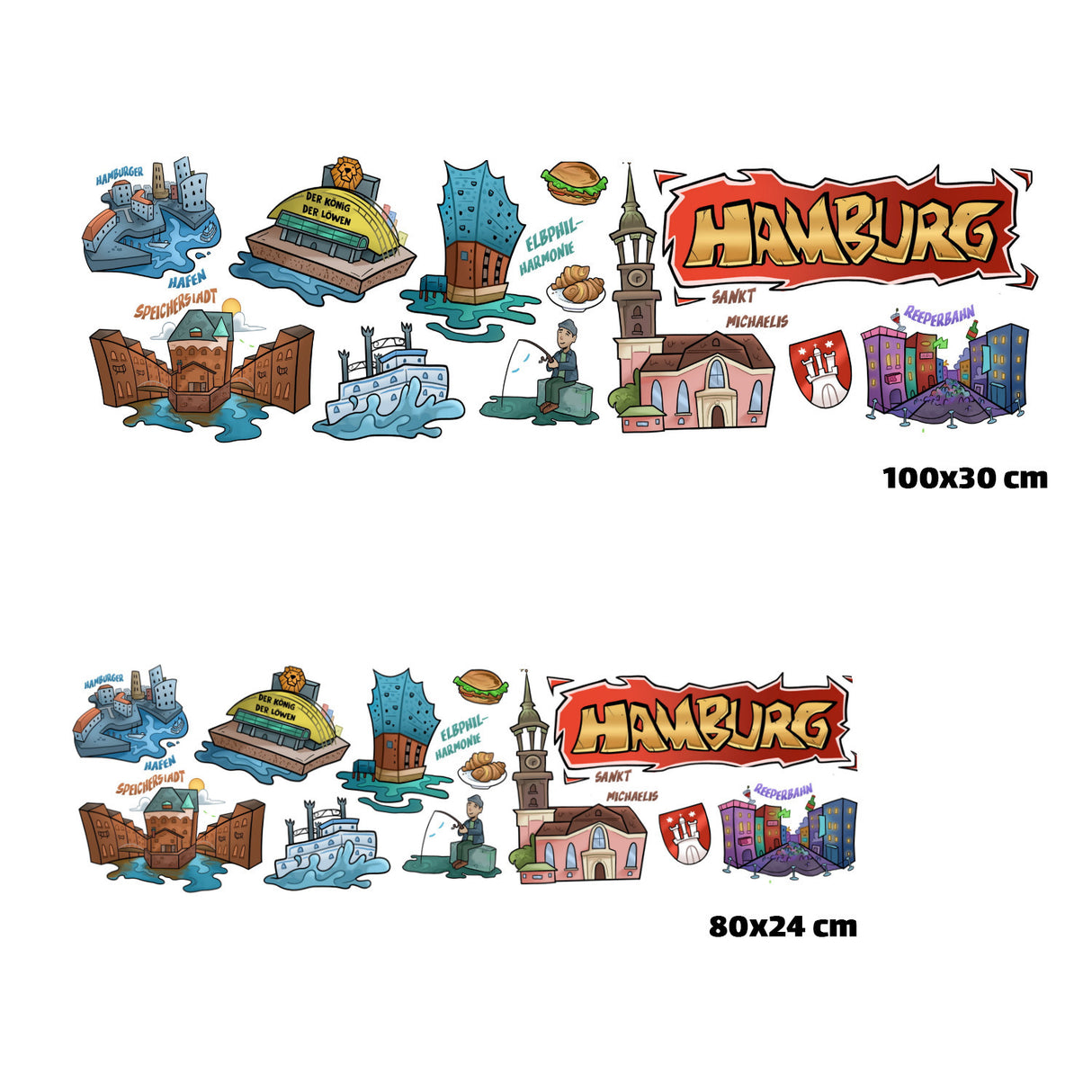 Hamburg Pop Art Comic Eishandtuch