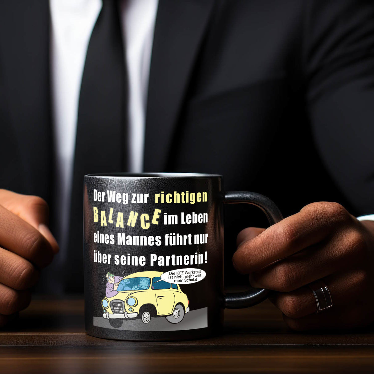 Weg zur Balance im Leben Tasse