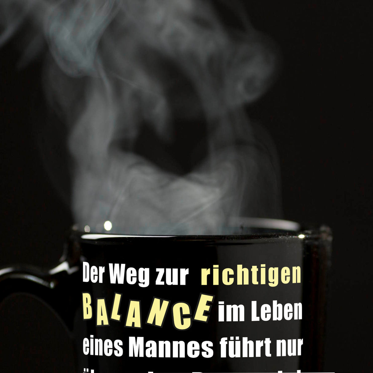 Weg zur Balance im Leben Tasse