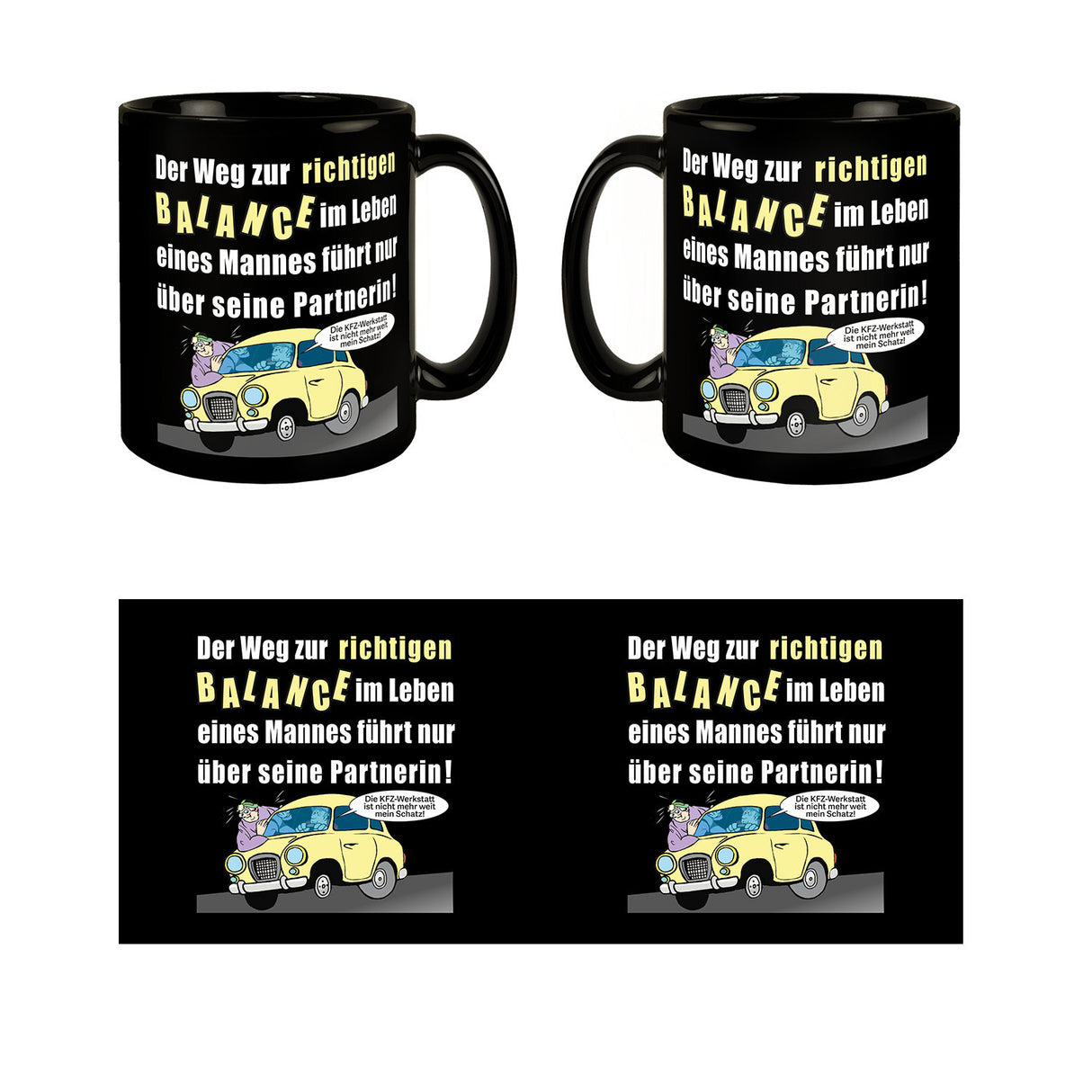 Weg zur Balance im Leben Tasse