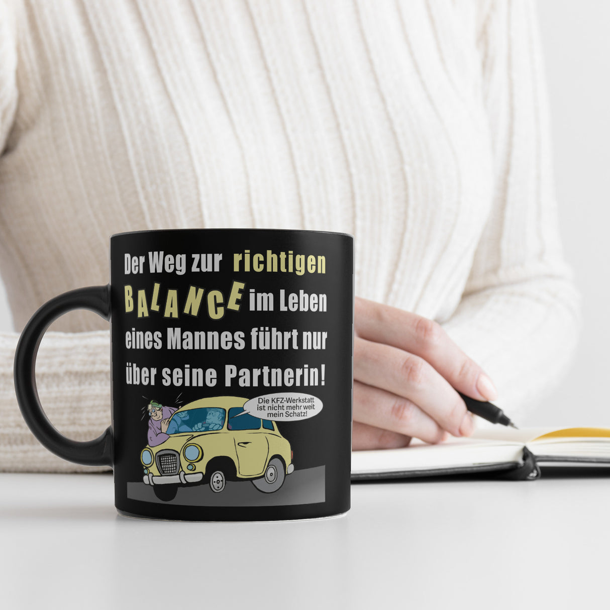 Weg zur Balance im Leben Tasse