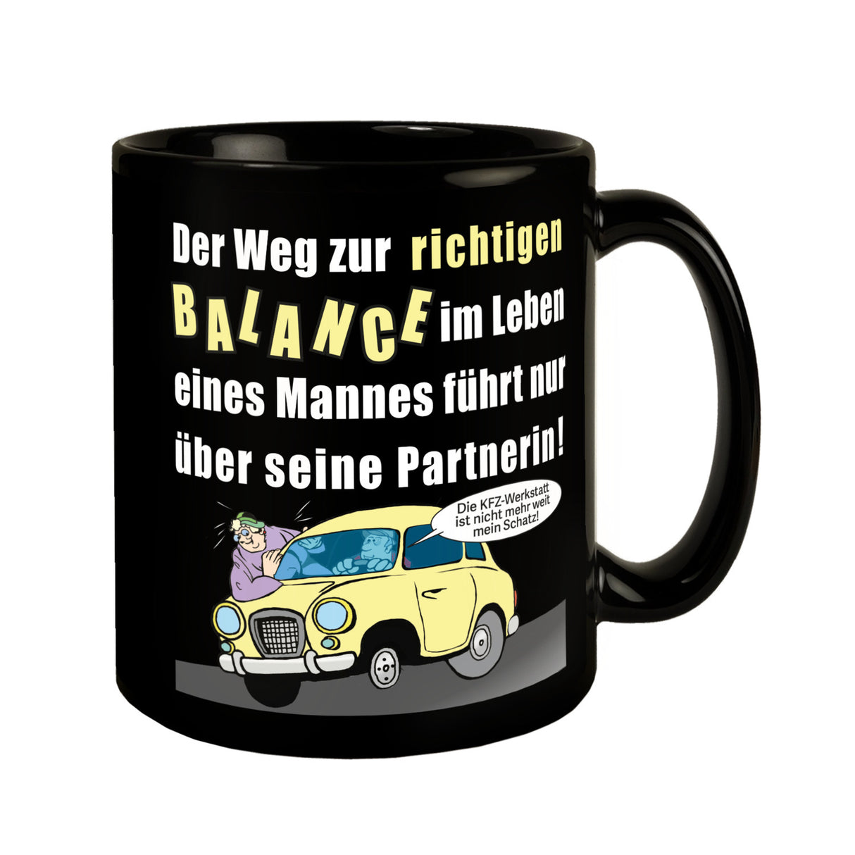 Weg zur Balance im Leben Tasse