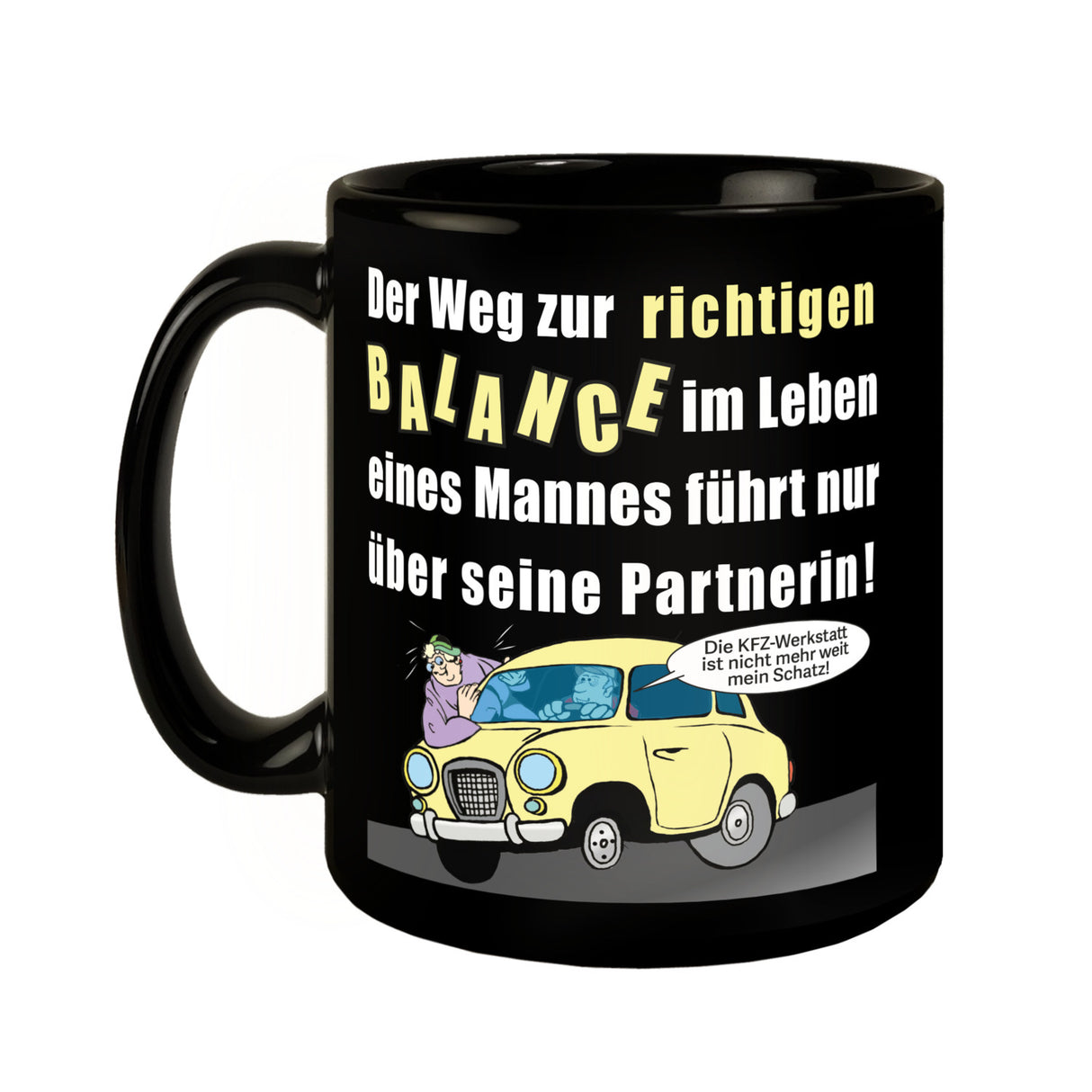 Weg zur Balance im Leben Tasse