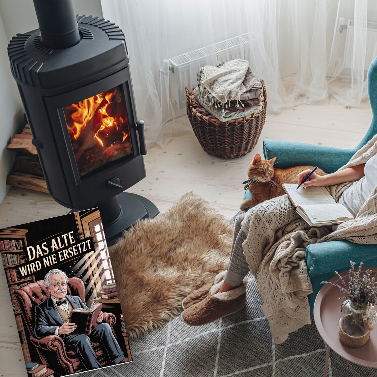 Das alte wird nie ersetzt Souvenir Magnet Bibliothek für Opa