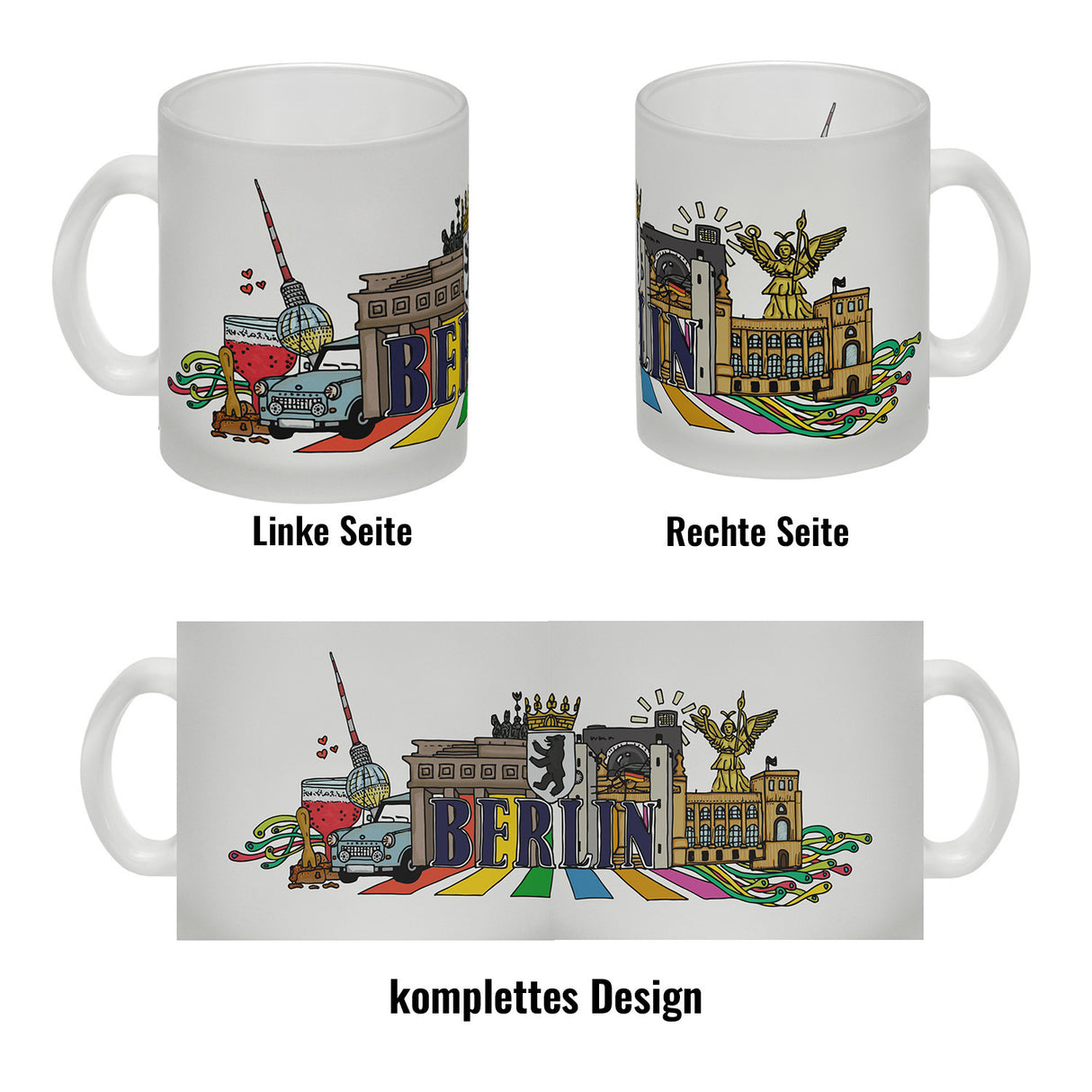 Berlin Wimmelgrafik Kaffeebecher