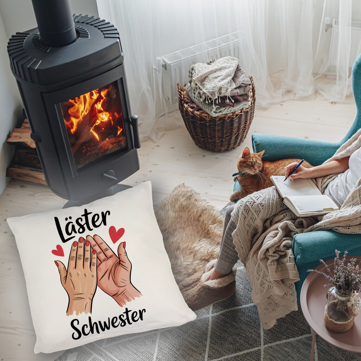 Läster Schwester Kissen für die beste Freundin