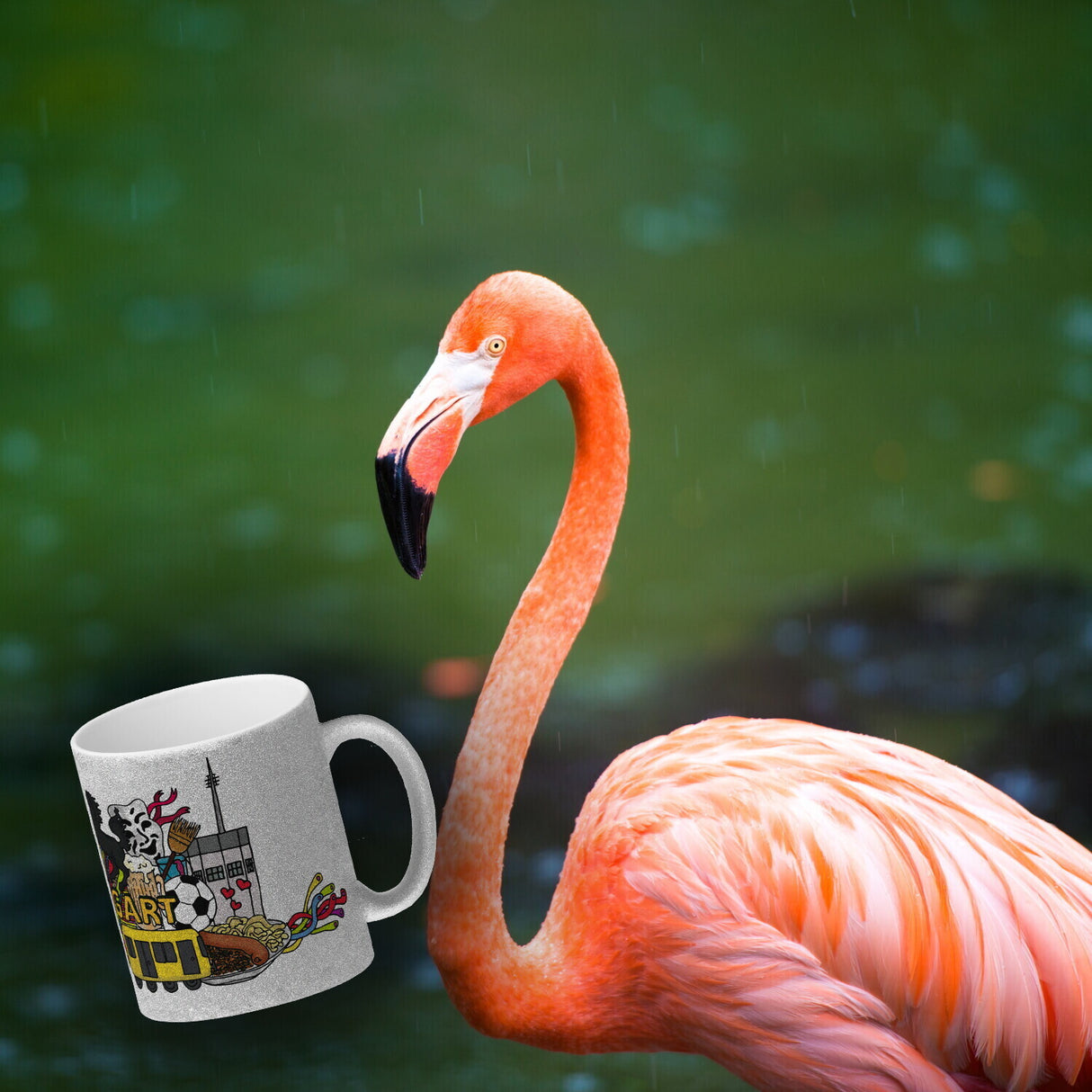 Wimmelgrafik Stuttgart Kaffeebecher
