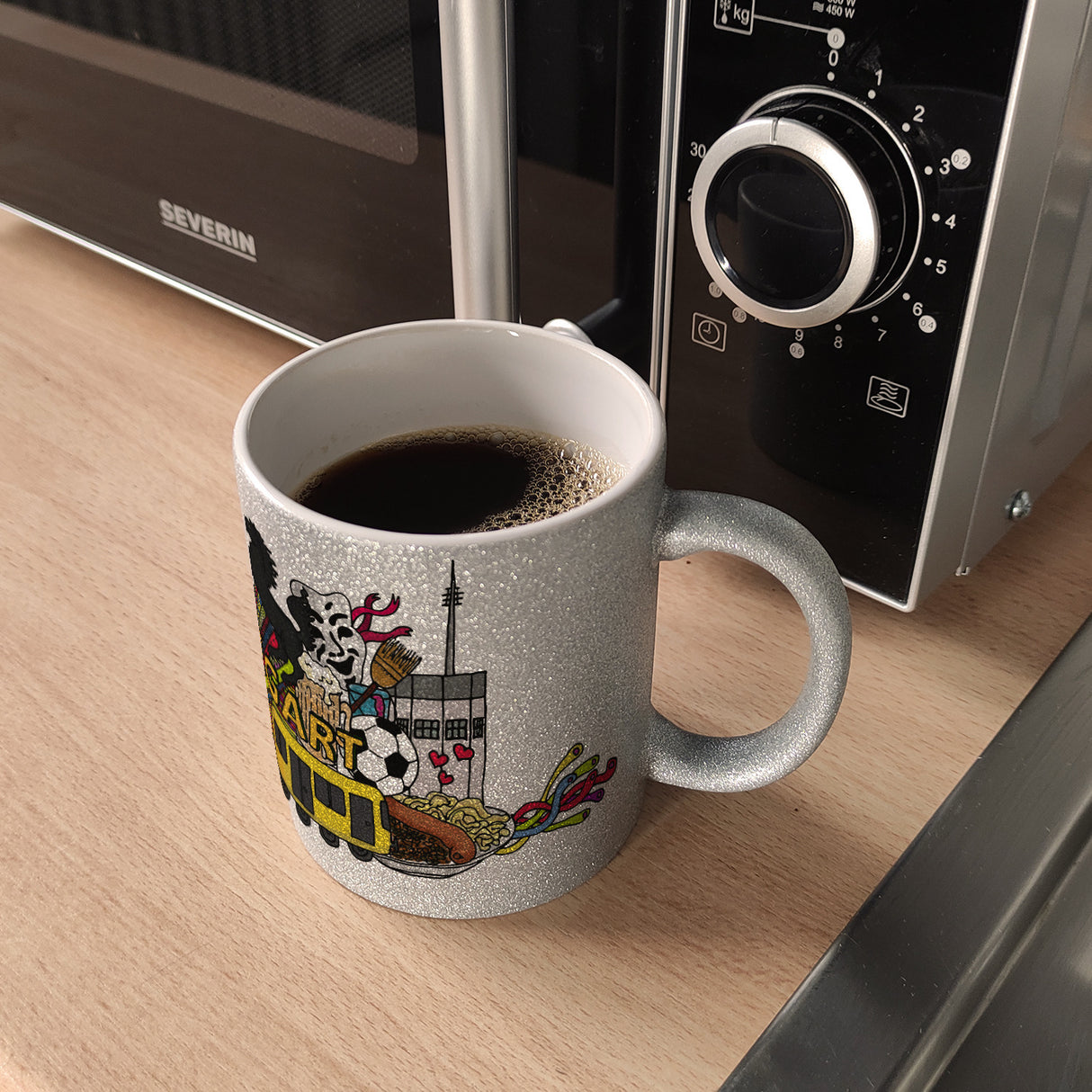Wimmelgrafik Stuttgart Kaffeebecher