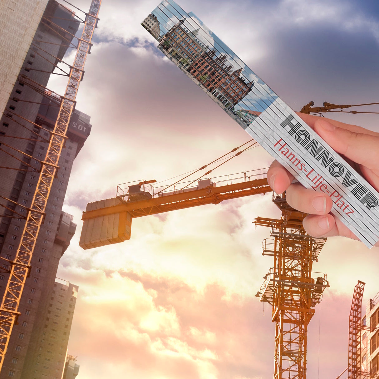 streetline Hannover Hanns-Lilje-Platz Meterstab aus Holz