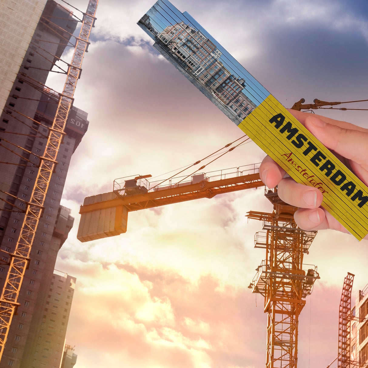 streetline Amsterdam Amstelufer Meterstab aus Holz