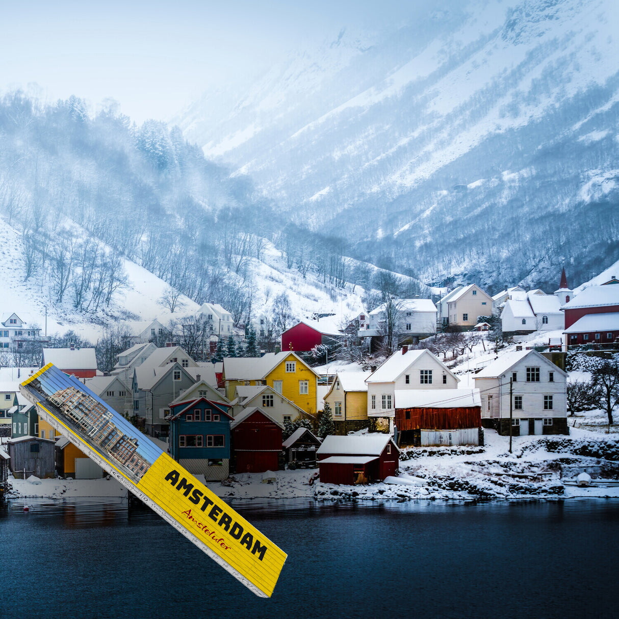 streetline Amsterdam Amstelufer Meterstab aus Holz