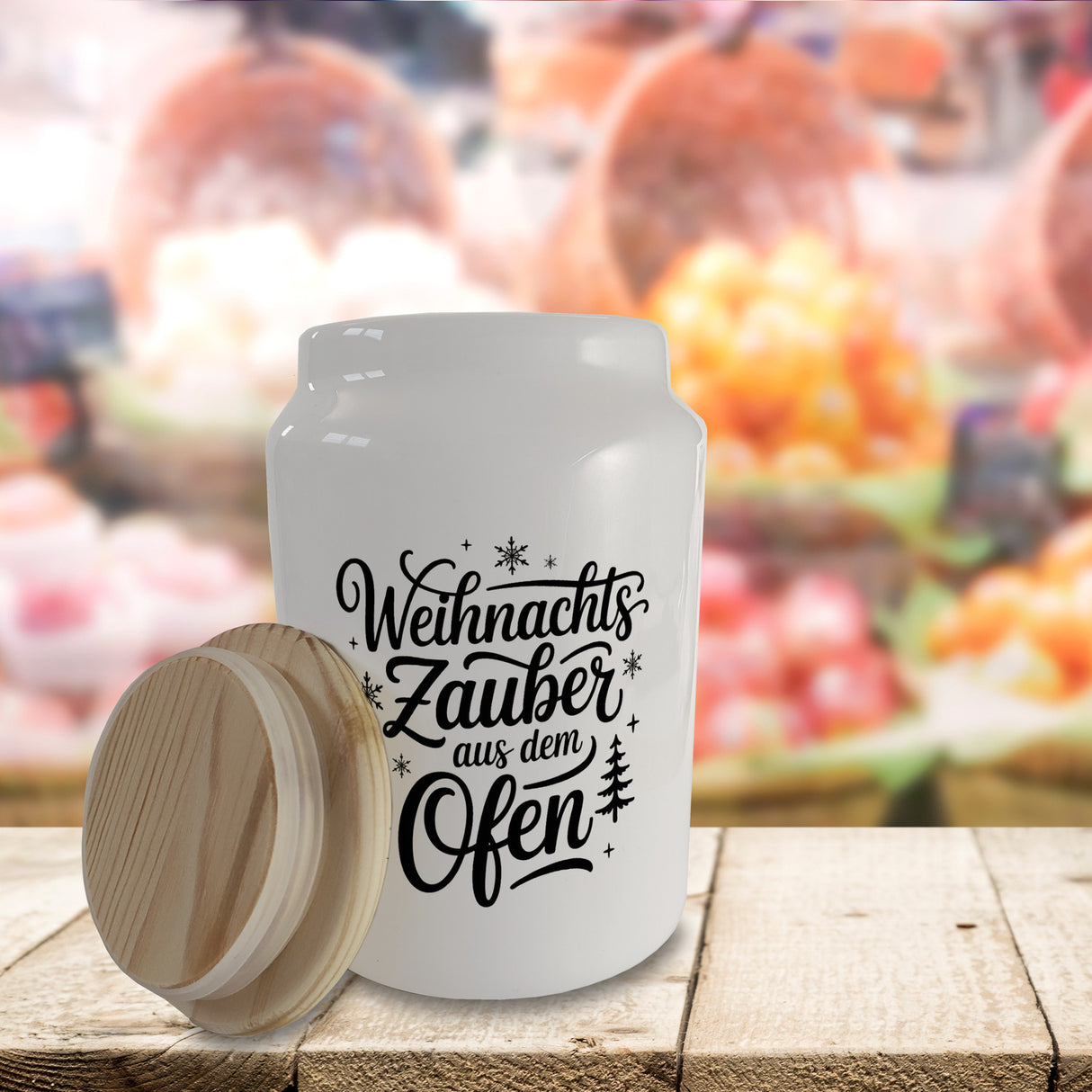 Weihnachtszauber Typografie Keksdose