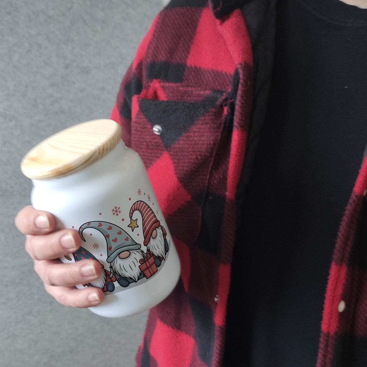 Weihnachtswichtel mit Geschenk Keksdose Weihnachten