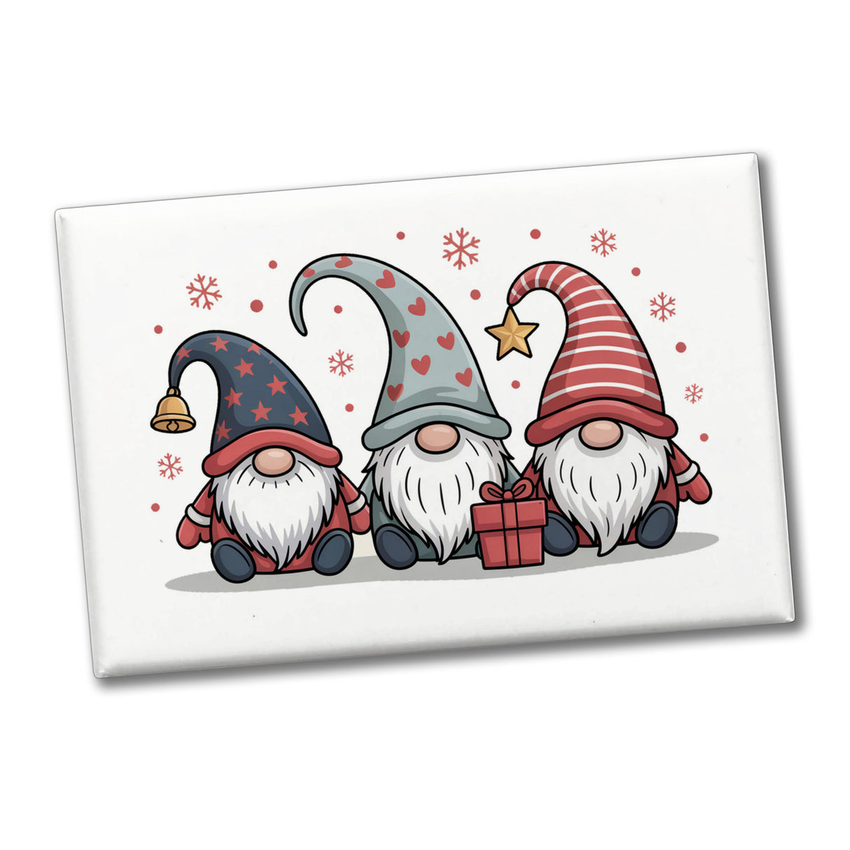 Weihnachtswichtel mit Geschenk Souvenir Magnet Weihnachten