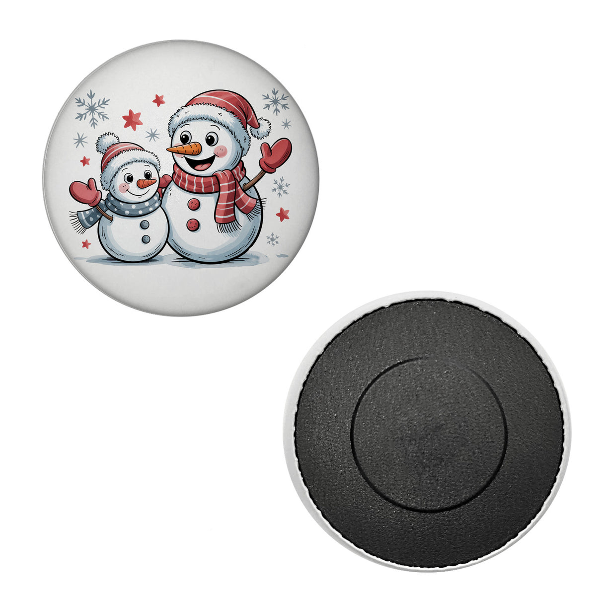 Cartoon Schneemänner Schneeflocken Magnet