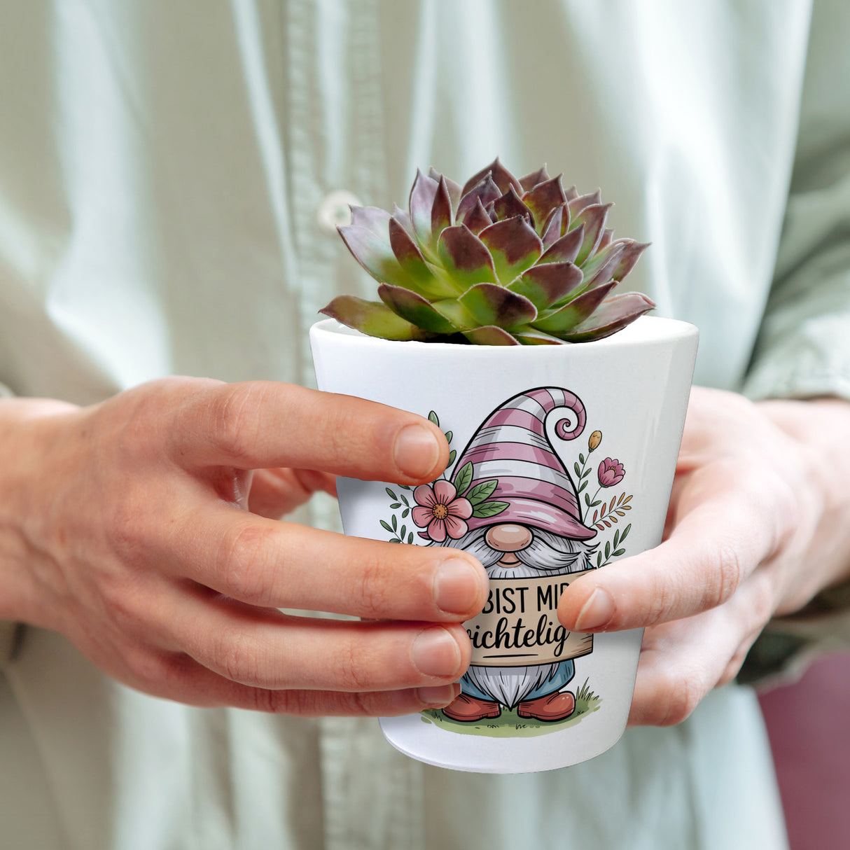 Du bist mir wichtelig Blumentopf für Pflanzenfreunde und Wichtelfans