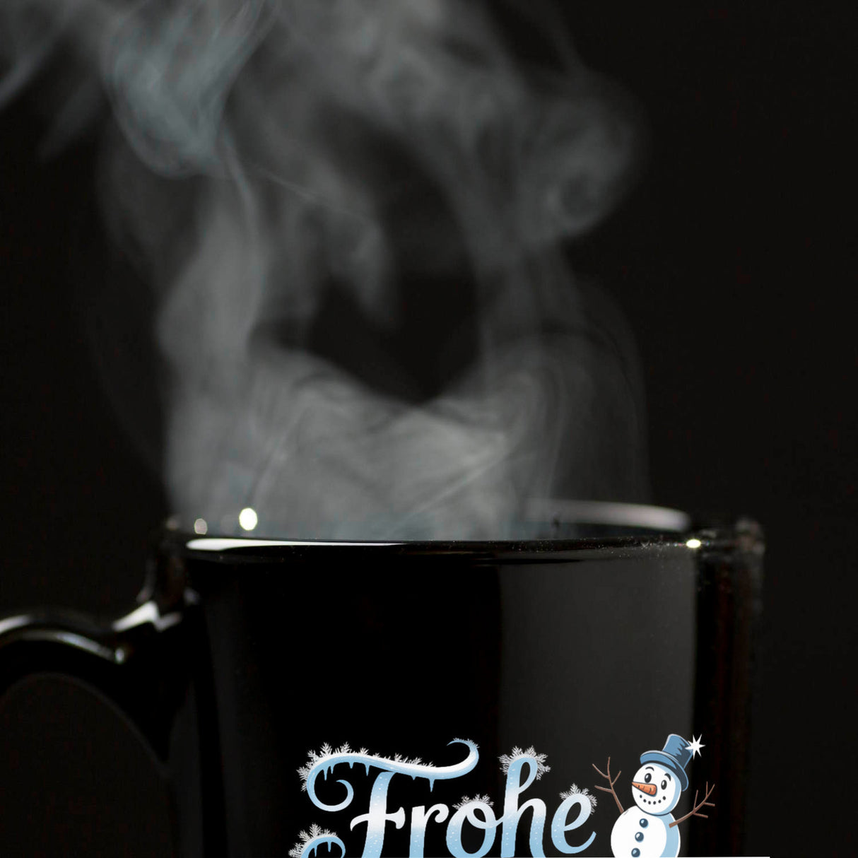 Frohe Weihnachten mit Schneemann Kaffeebecher