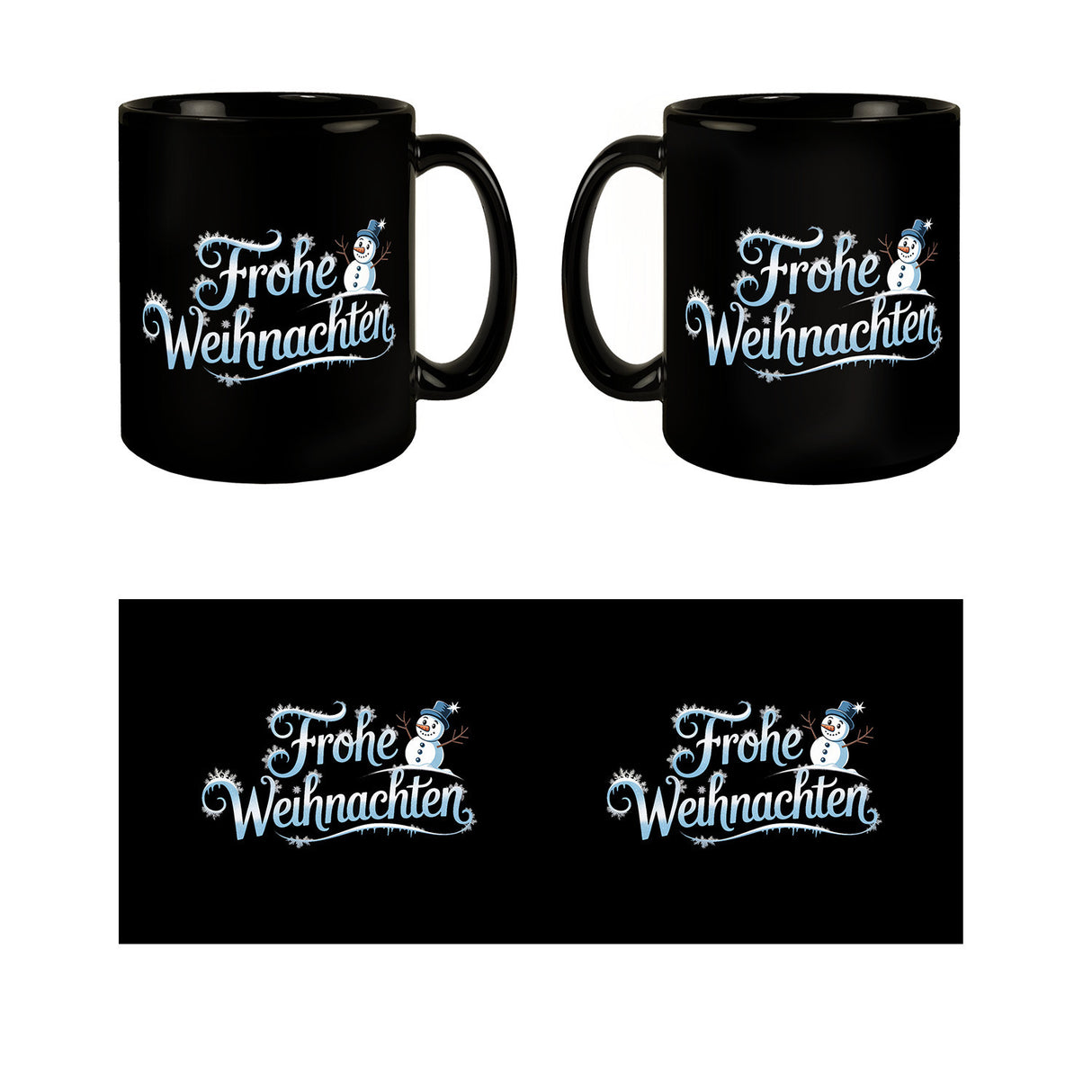 Frohe Weihnachten mit Schneemann Kaffeebecher