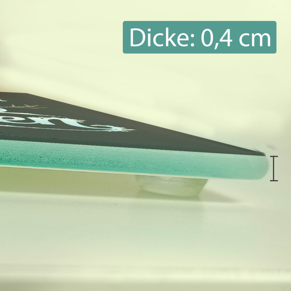 Frohe Weihnachten mit Schneemann Schneidebrett aus Glas