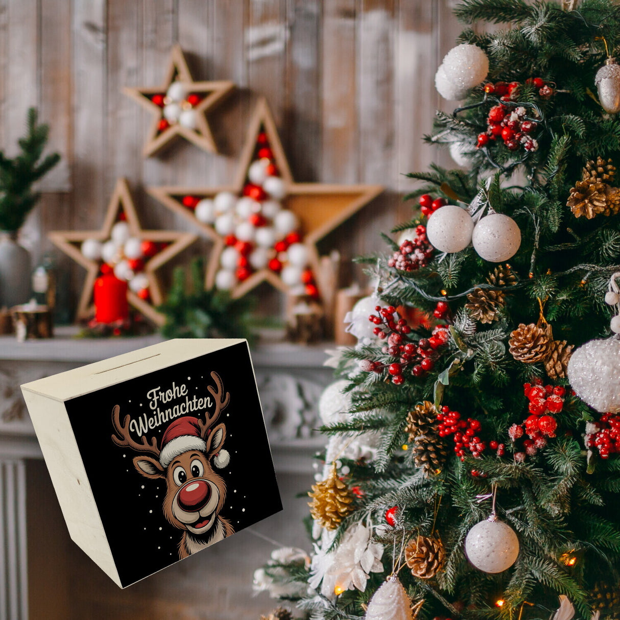 Rentier Frohe Weihnachten Spardose für Weihnachten