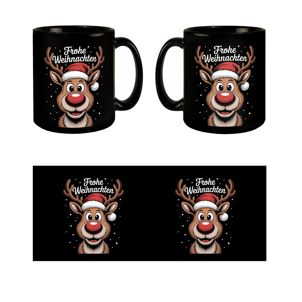 Rentier Nase Frohe Weihnachten Souvenir Kaffeebecher