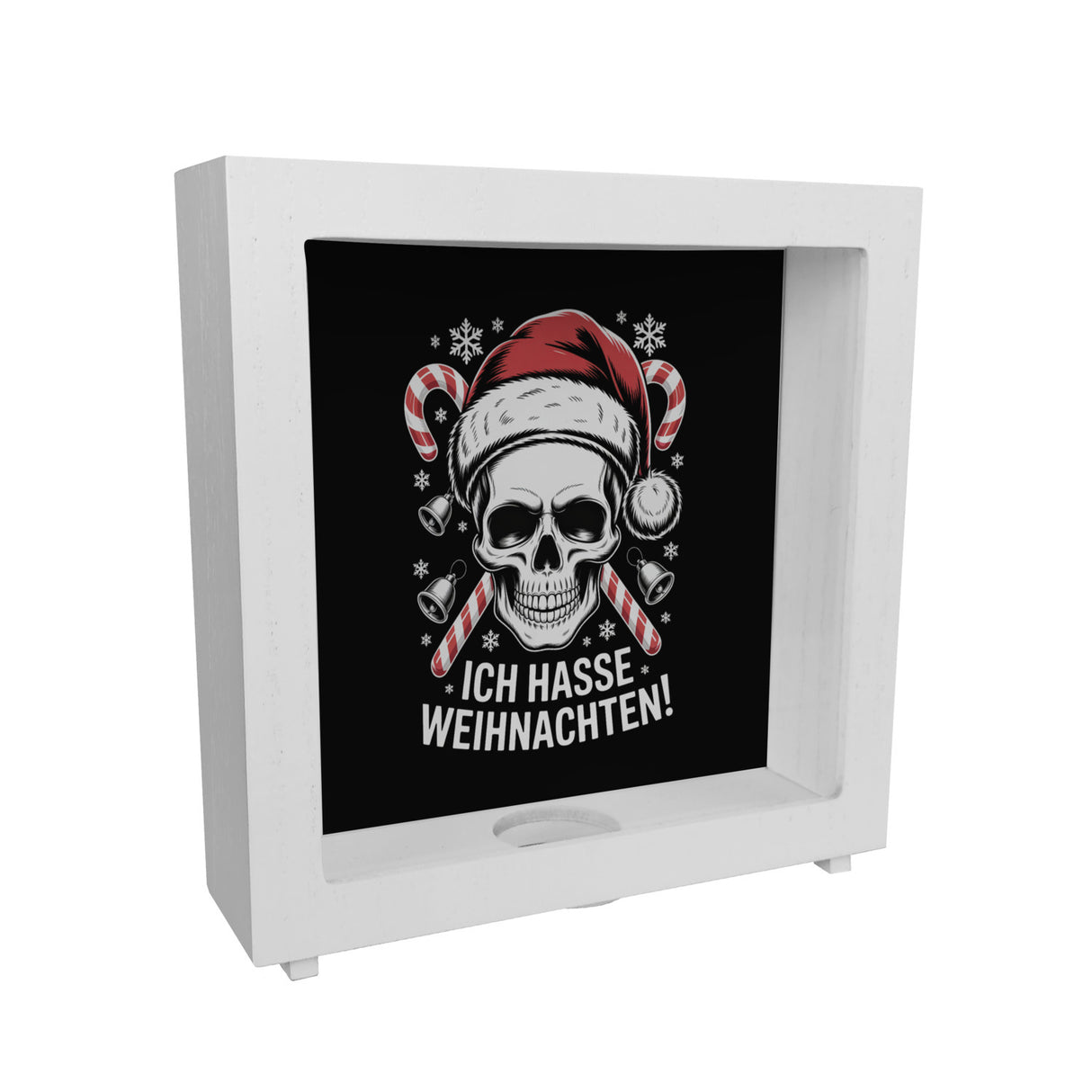 Totenkopf Weihnachtsmann Spardose - Ich hasse Weihnachten