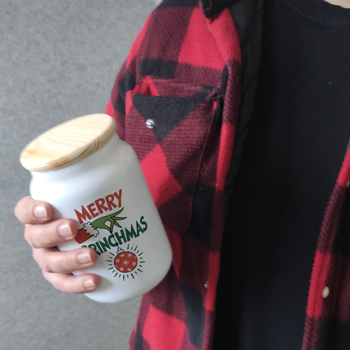 Weihnachtsmuffel-Hand merry Grinchmas Keksdose n