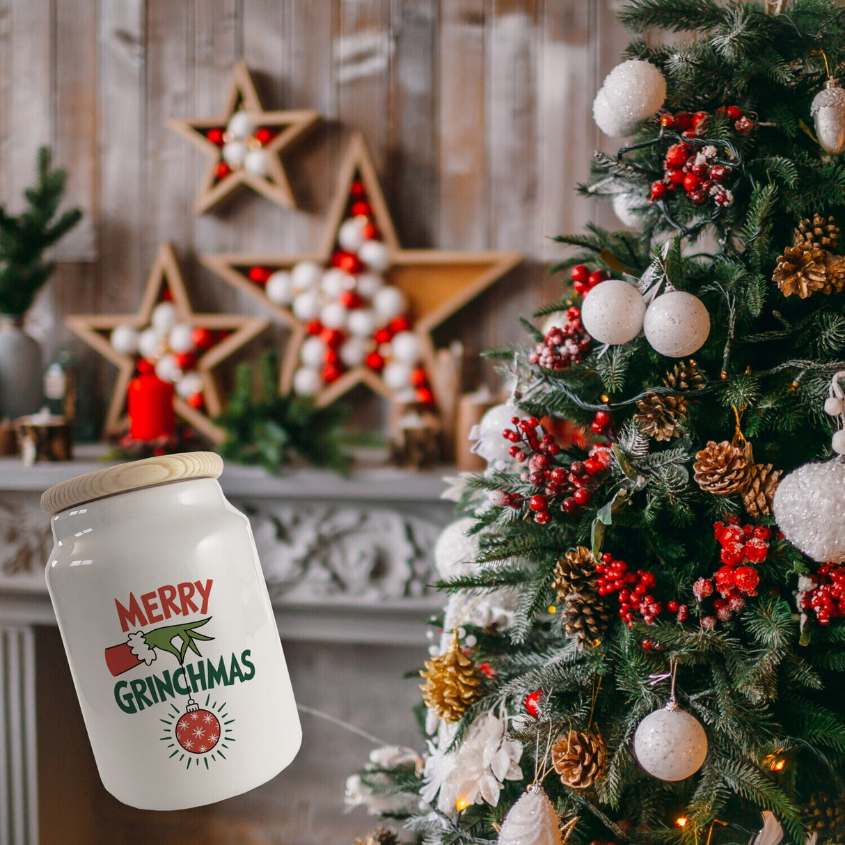 Weihnachtsmuffel-Hand merry Grinchmas Keksdose n