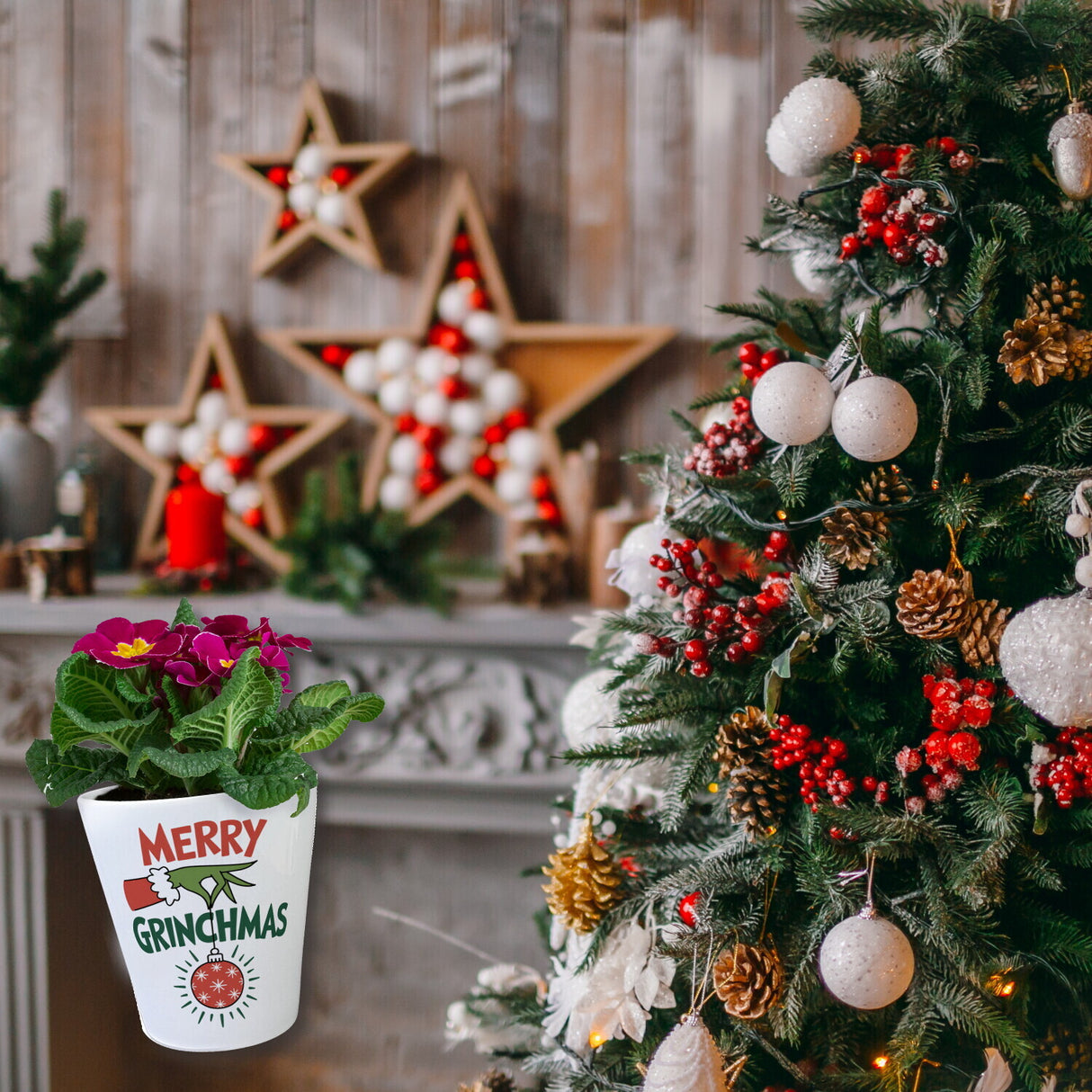 Weihnachtsmuffel-Hand merry Grinchmas Blumentopf