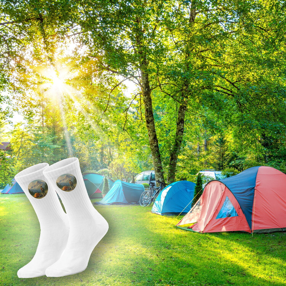 epicsocks Höhenrausch Campingplatz Socken in 37-41 im Paar