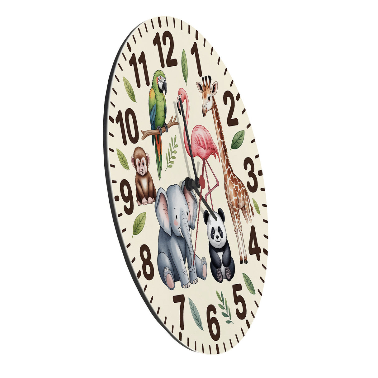 Safari Tiere Wanduhr für Kinderzimmer Dekoration