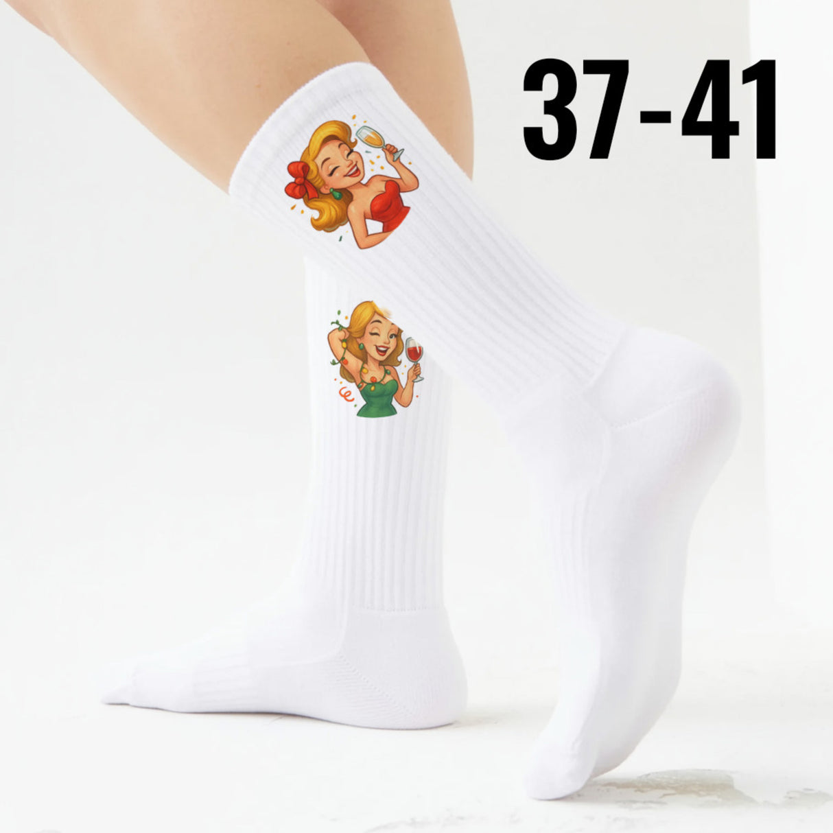 epicsocks Jolly Joy Santa’s Ladies Night Socken in 37-41 im Paar